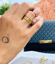 18K Gold Plated Classic Charm Ring - ANYX - Rings