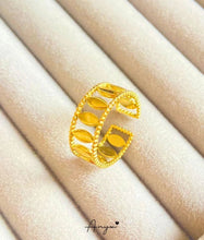 18K Gold Plated Classic Charm Ring - ANYX - Rings