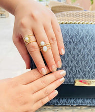 18K Gold Plated Merette Pearls Ring - ANYX - Rings