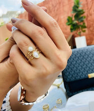 18K Gold Plated Merette Pearls Ring - ANYX - Rings