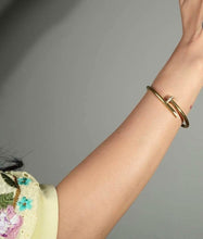 18K Gold plated Nail Bangle - ANYX - Bracelet