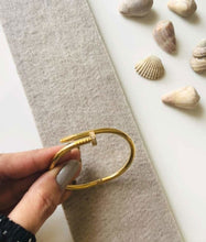 18K Gold plated Nail Bangle - ANYX - Bracelet