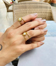18K Gold Plated Romesa Pearl Ring - ANYX - Rings