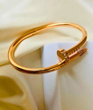 18K ROSE GOLD PLATED NAIL BANGLE - ANYX - Bracelet