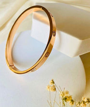 18K RoseGold plated Studded Bangle - ANYX - Bracelet