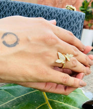 Butterfly Cross Studded Adjustable Ring - ANYX - Rings