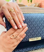 Cross Round Adjustable Ring - ANYX - Rings