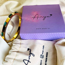 Gold Emerald Bangle - ANYX - Bracelet
