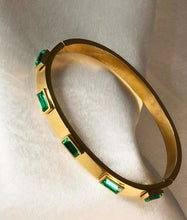 Gold Emerald Bangle - ANYX - Bracelet