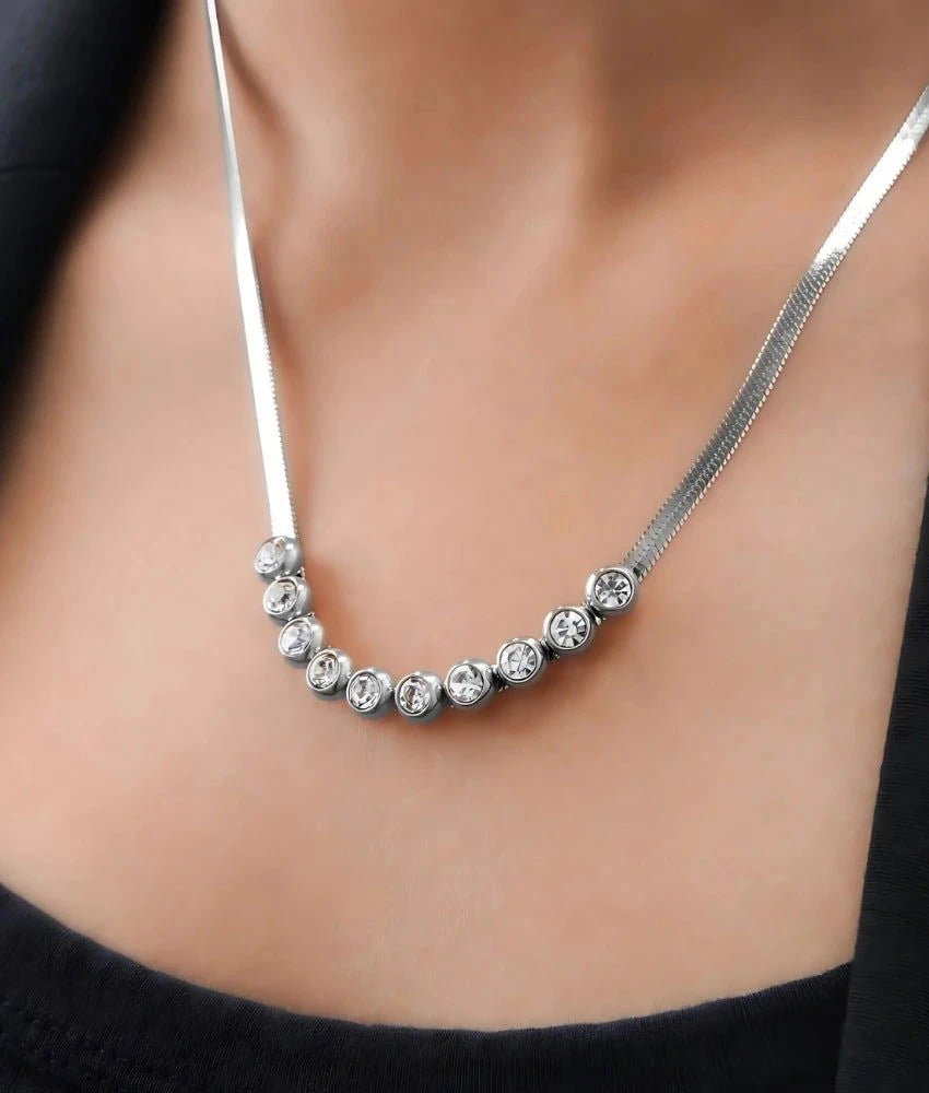 Silver Serona Zip Necklace