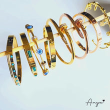 18K RoseGold plated Studded Bangle