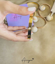 18K RoseGold plated Studded Bangle