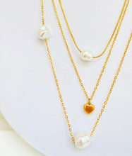 Trinity pearl layered necklace - ANYX - Necklace
